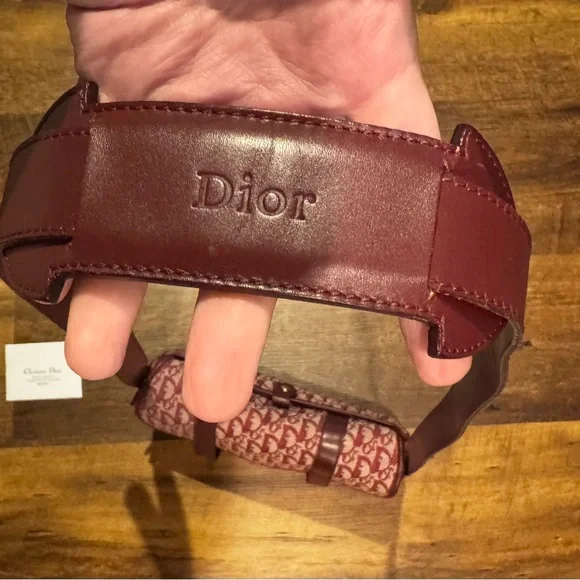 Dior Burgundy Monogram Crossbody Satchel Messenger Bag - Picture 3 of 16